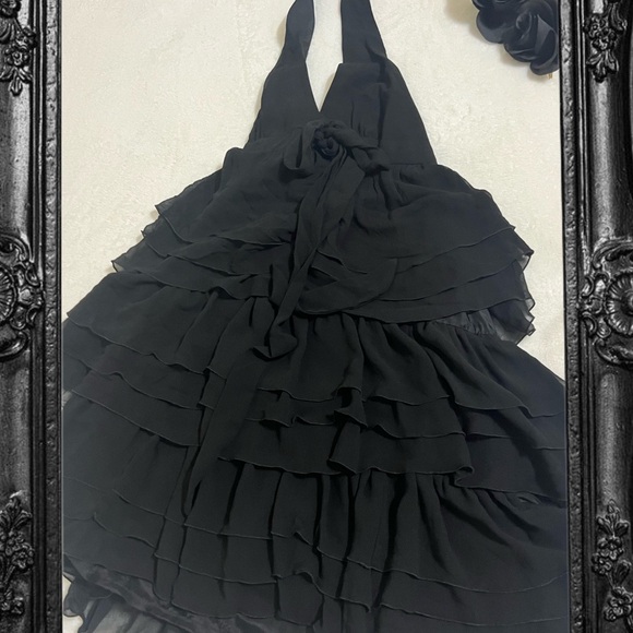 ZARA Vintage Black Halter Dress - Picture 2 of 2